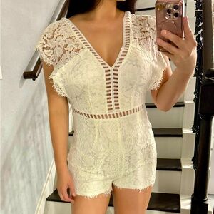 White Lace Romper